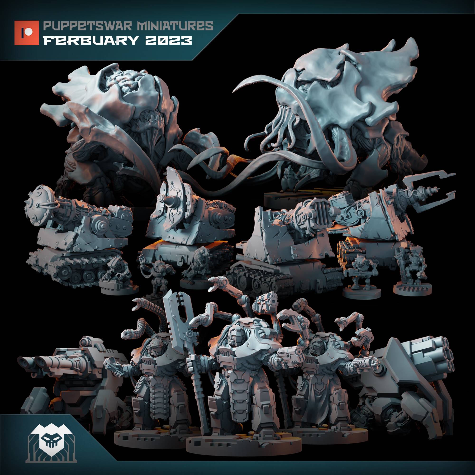 Puppetswar Miniatures 2023/02 Releases! STL Pirate
