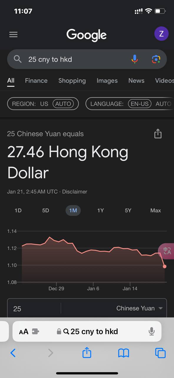 昨天使用香港的卡在大陆消费了25人民币，但看银行app里扣了28港币。这里的汇率是怎么算的？万事达卡插图1