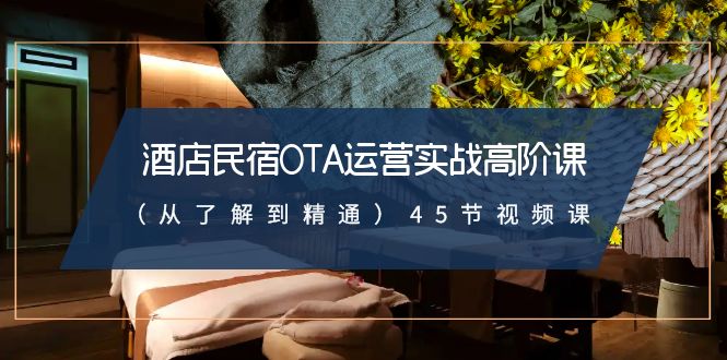 （8926期）酒店民宿-OTA运营实战高阶课（从了解到精通）45节视频课插图