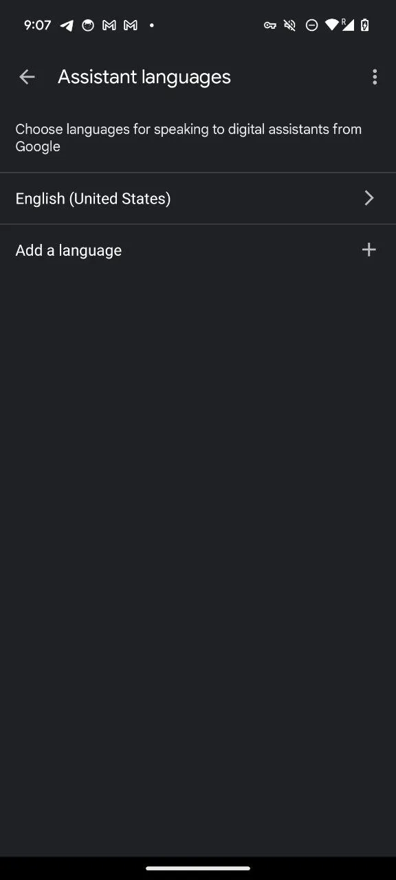 Google Assistant的语言切换为English（美国）