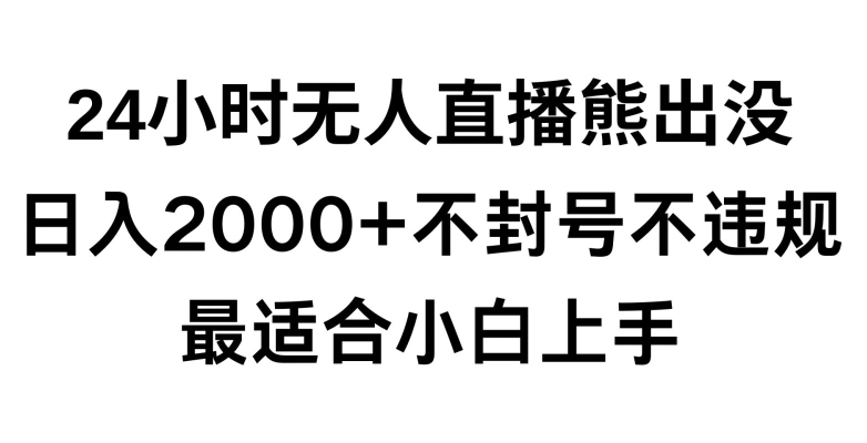 快手24小时无人直播熊出没，不封直播间，不违规，日入2000+，最适合小白上手，保姆式教学插图