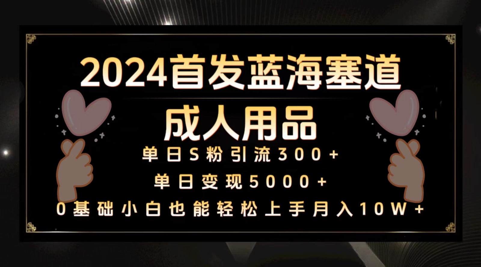 2024首发蓝海塞道成人用品，月入10W+保姆教程插图