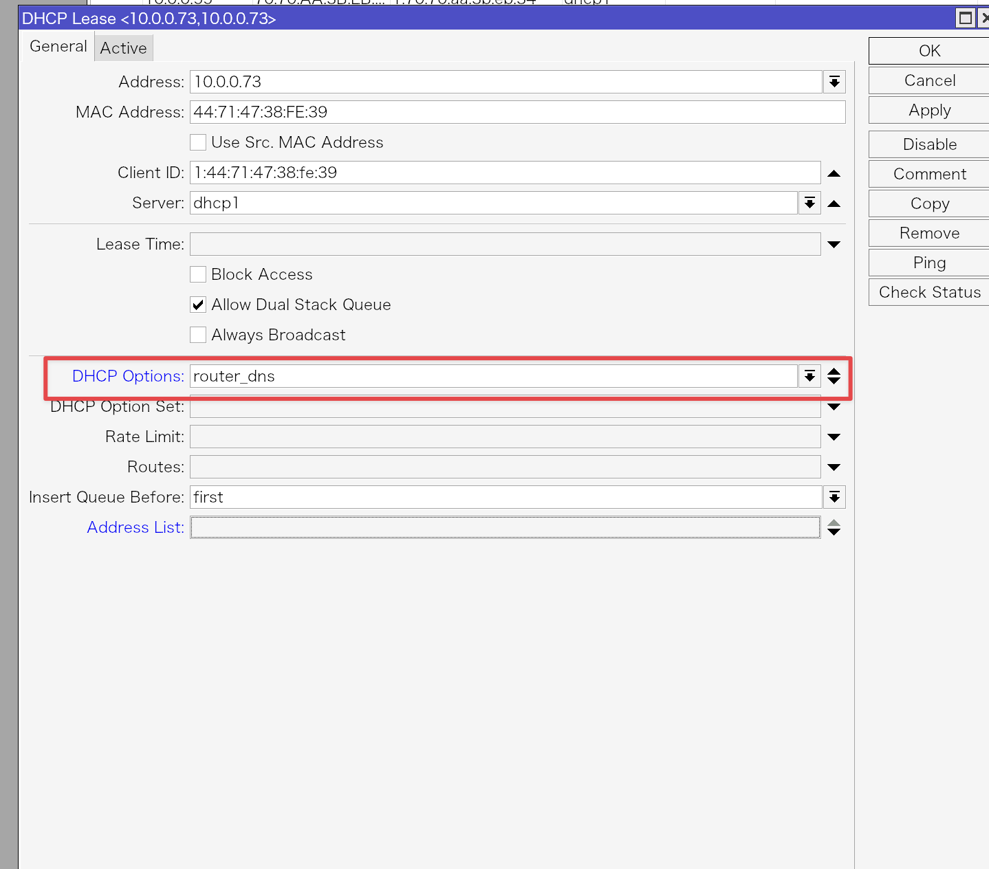 admin@10.0.0.1 (MikroTik) - WinBox (64bit) v7.13.5 on RB5009UG+S+ (arm64)-02-23-16-04