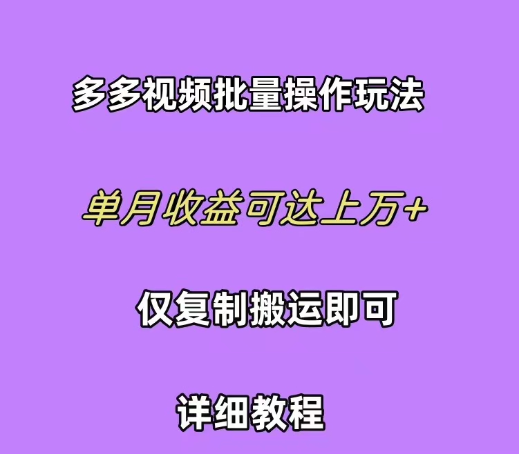 （10029期）拼多多视频带货快速过爆款选品教程 每天轻轻松松赚取三位数佣金 小白必…插图