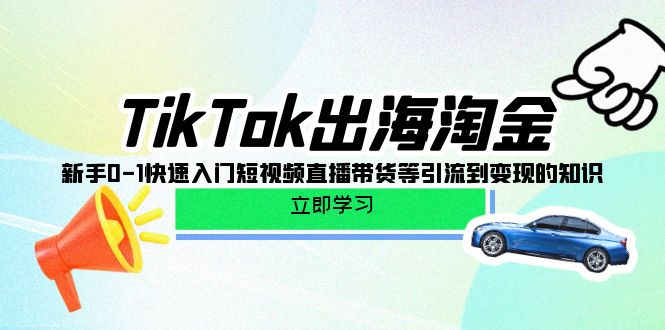 （10035期）TikTok-出海淘金，新手0-1快速入门短视频直播带货等引流到变现的知识插图