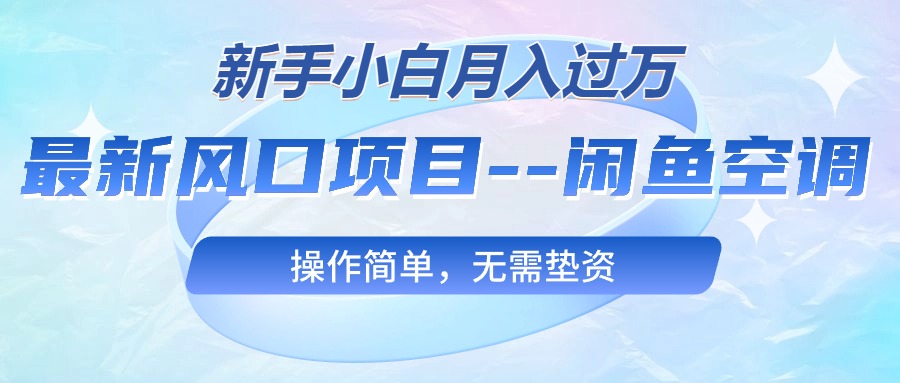 （10767期）最新风口项目—闲鱼空调，新手小白月入过万，操作简单，无需垫资插图