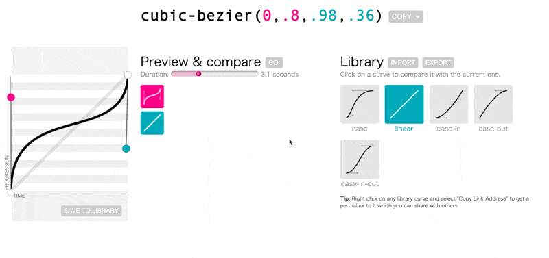 cubic-bezier 操作演示