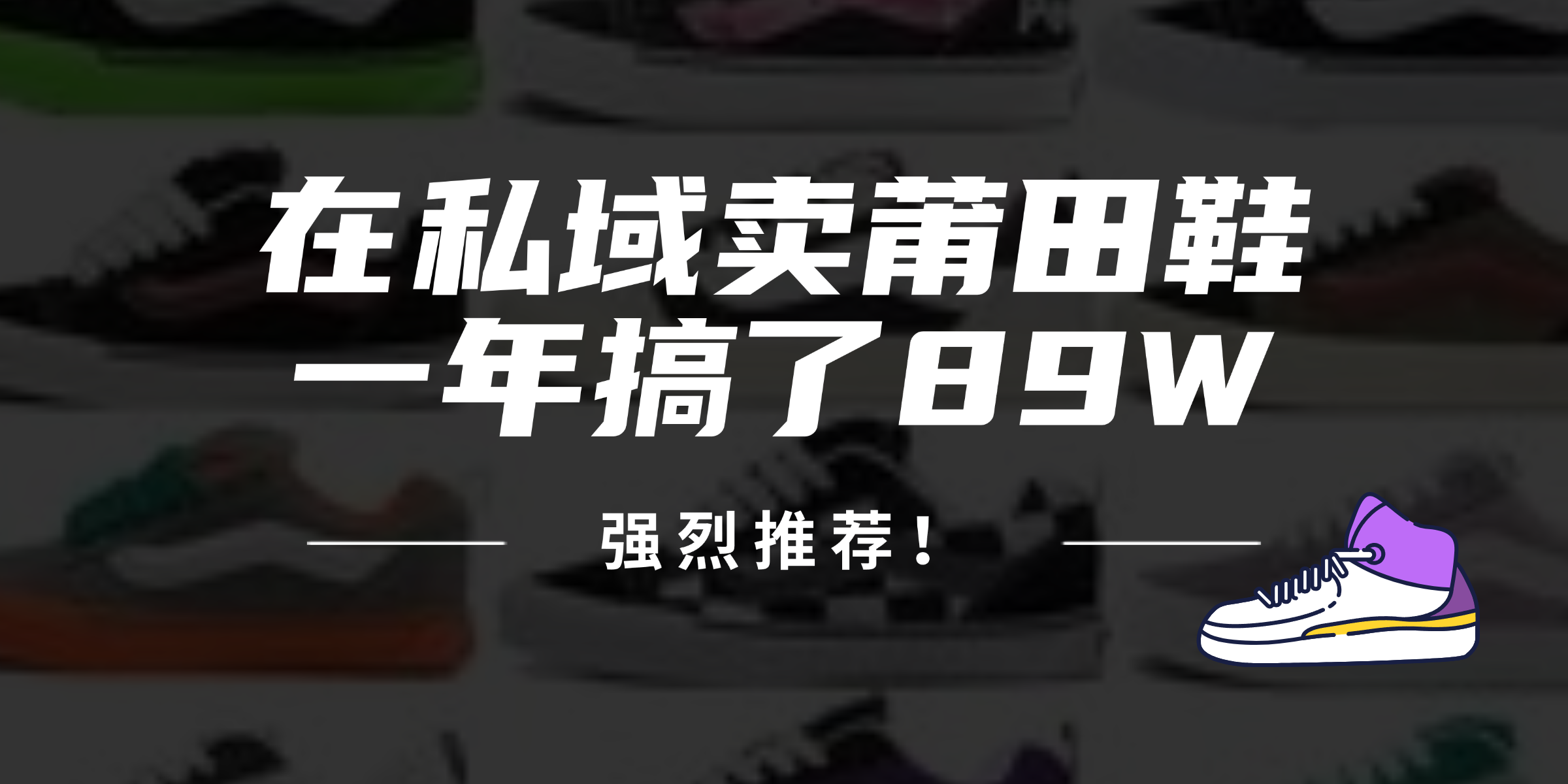 （12370期）24年在私域卖莆田鞋，一年搞了89W，强烈推荐！