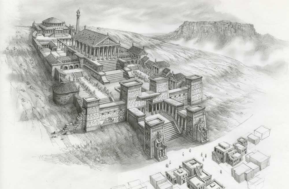 Library of Alexandria | [source](https://www.crystalinks.com/libraryofalexandria.html)