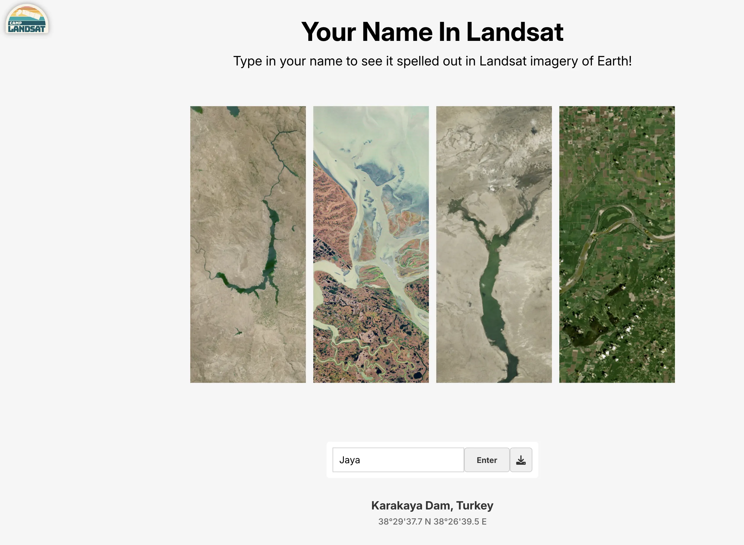 Your Name In Landsat