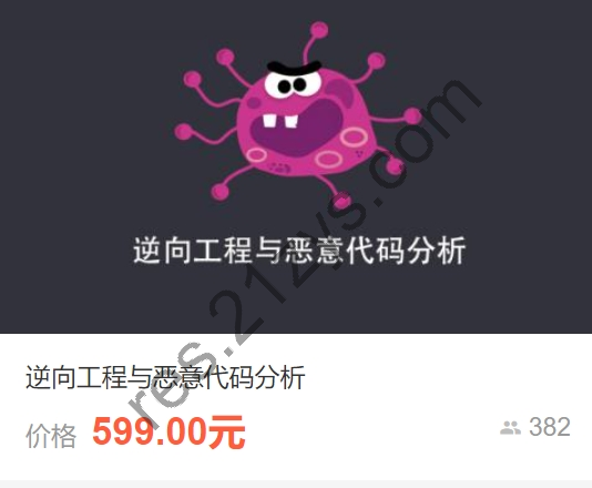 逆向工程与恶意代码分析吗，视频+课件，价值599