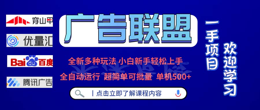 （13258期）广告联盟 全新多种玩法 单机500+ 全自动运行 可批量运行