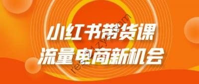 小红书带货课流量电商新机会