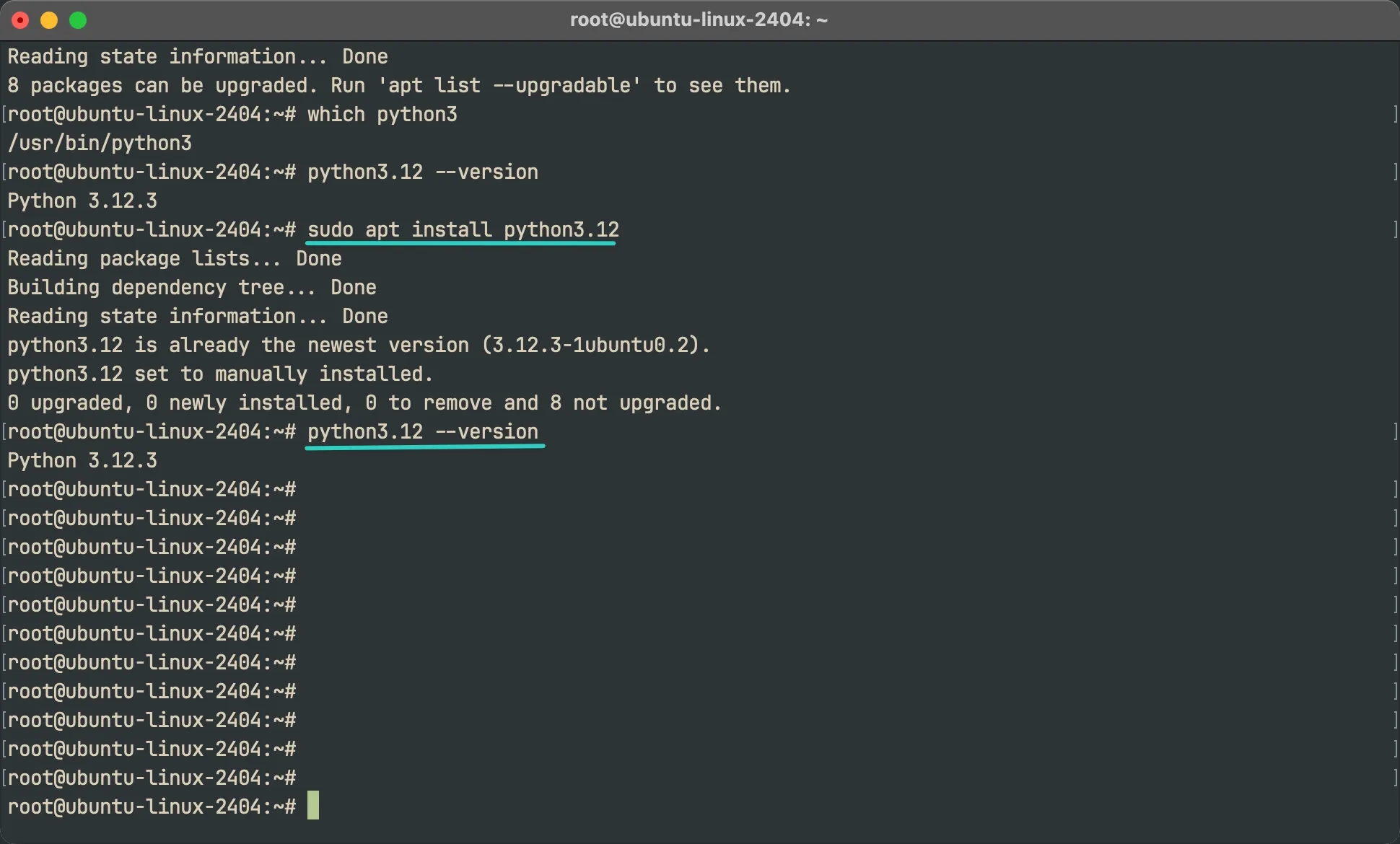 验证是否安装成功