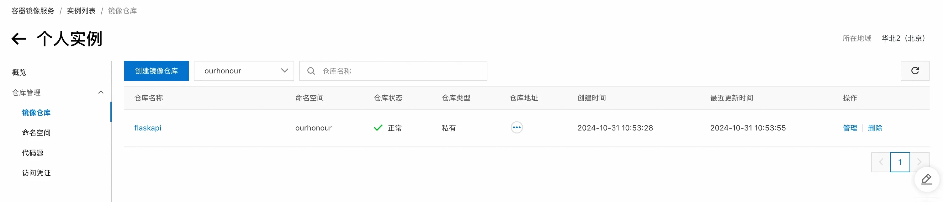 上传的镜像