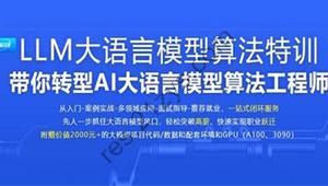 LLM大语言模型算法特训 带你转型AI大语言模型算法工程师