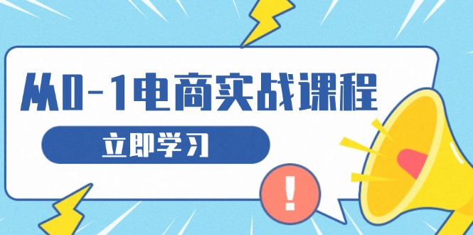 （13594期）从零做电商实战课程，教你如何获取访客、选品布局，搭建基础运营团队