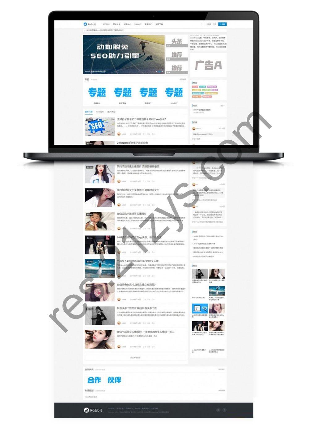 WordPress模板 博客SEO自媒体资讯主题 Rabbit v3.0