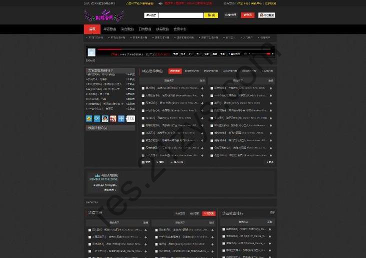 程式CMS V4黑色炫酷DJ音乐门户网站源码模板