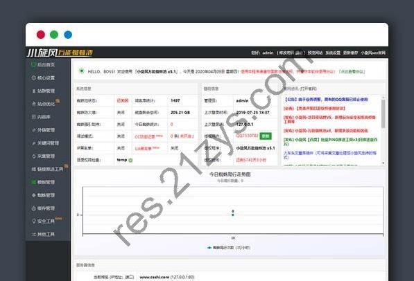 PHP站群系统小旋风万能蜘蛛池x6.3源码 破解不限授权