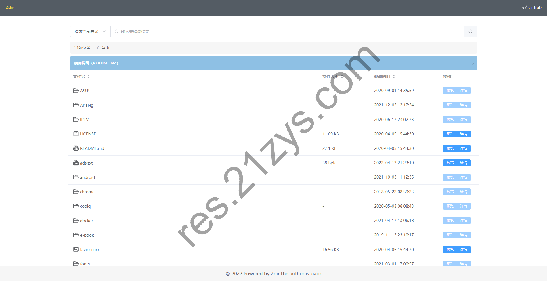 Zdir v3.2.0 目录列表下载程序源码  在线轻量级网盘