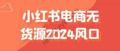 小红书电商无货源2024风口