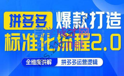 云杉老师·拼多多爆款打造标准化流程2.0