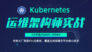 Kubernetes/K8s运维架构师实战集训营【中高级】第5期