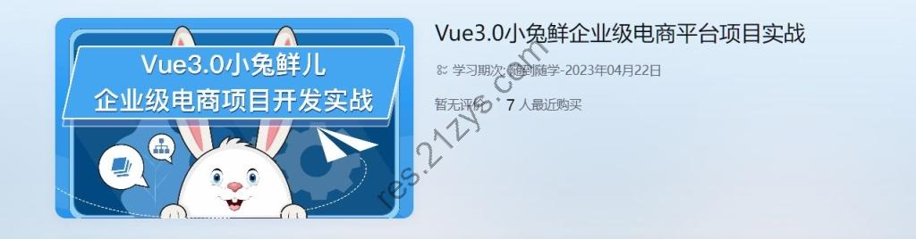 Vue3.0-小兔鲜儿前端企业级电商项目实战  价值599元