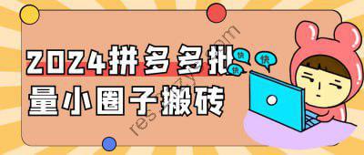 2024拼多多批量小圈子搬砖