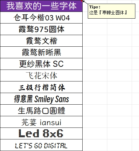 个人喜欢的一些字体 By 老飞机.jpg