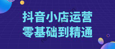 抖音小店运营零基础到精通