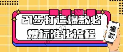 21步打造爆款必爆标准化流程