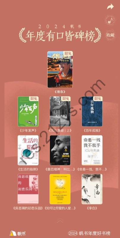 帆书（原樊登读书）2024年度书单