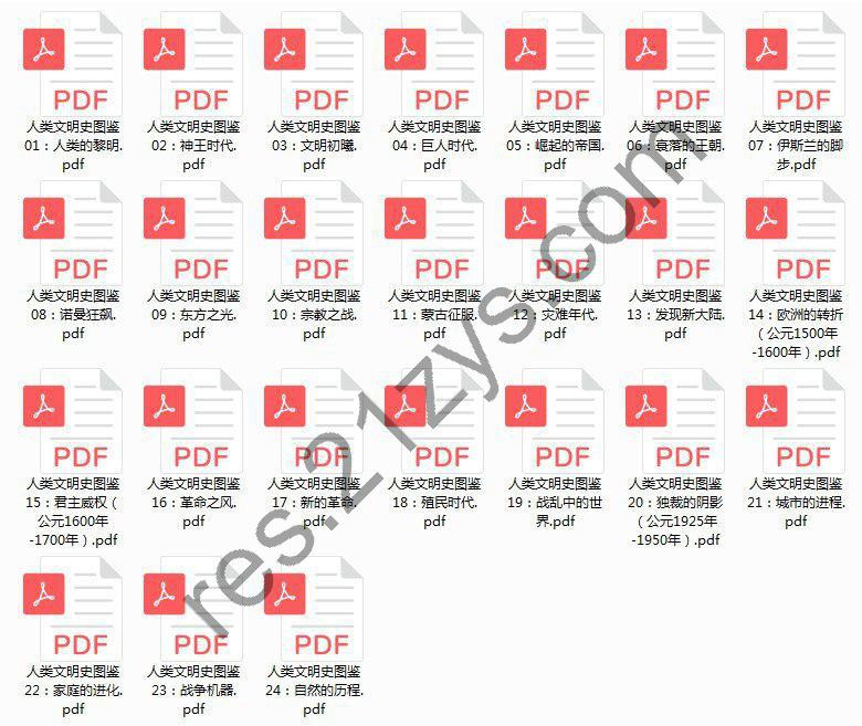 《人类文明史图鉴》全24卷彩图版[pdf]