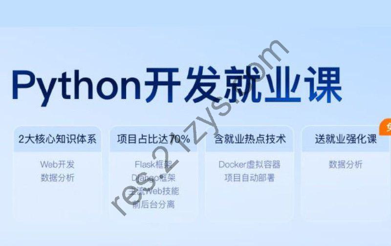 黑马2022-新版Python开发就业课，初级+中级+高级项目实战