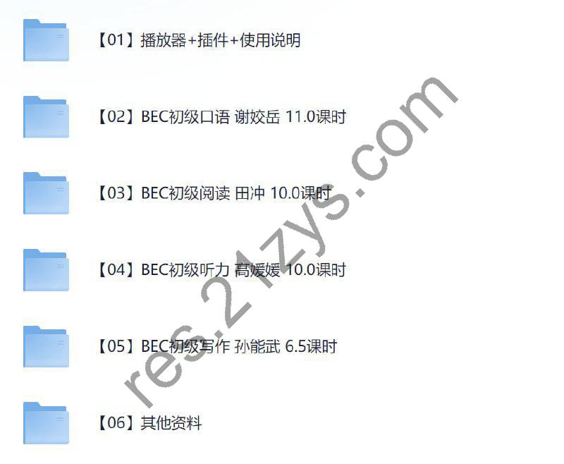 《BEC商务英语初级考证辅导课程全集》