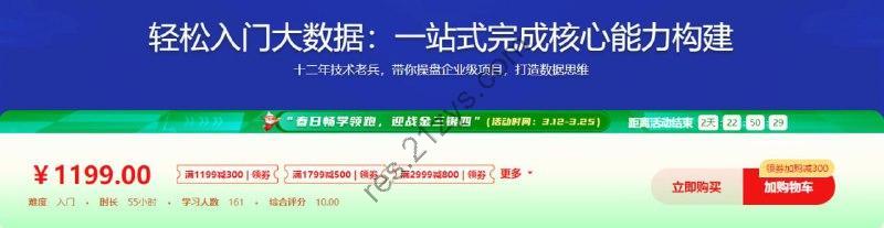 轻松入门大数据 一站式完成核心能力构建 – 带源码课件