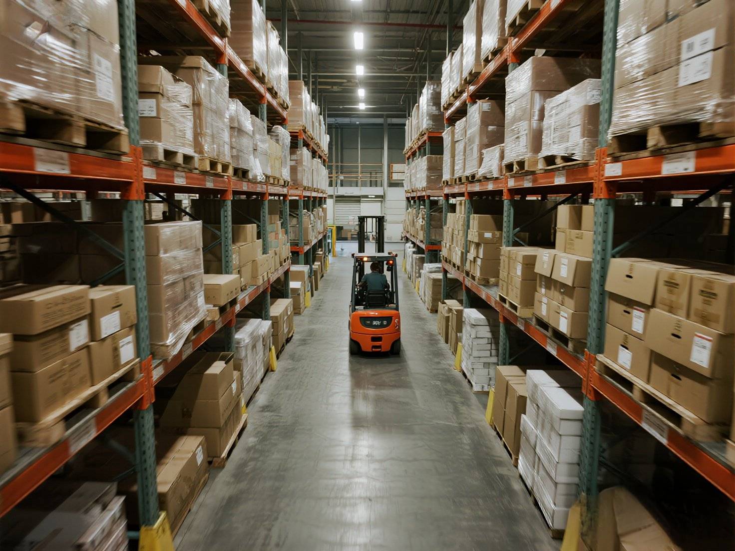 仓库叉车作业监控画面