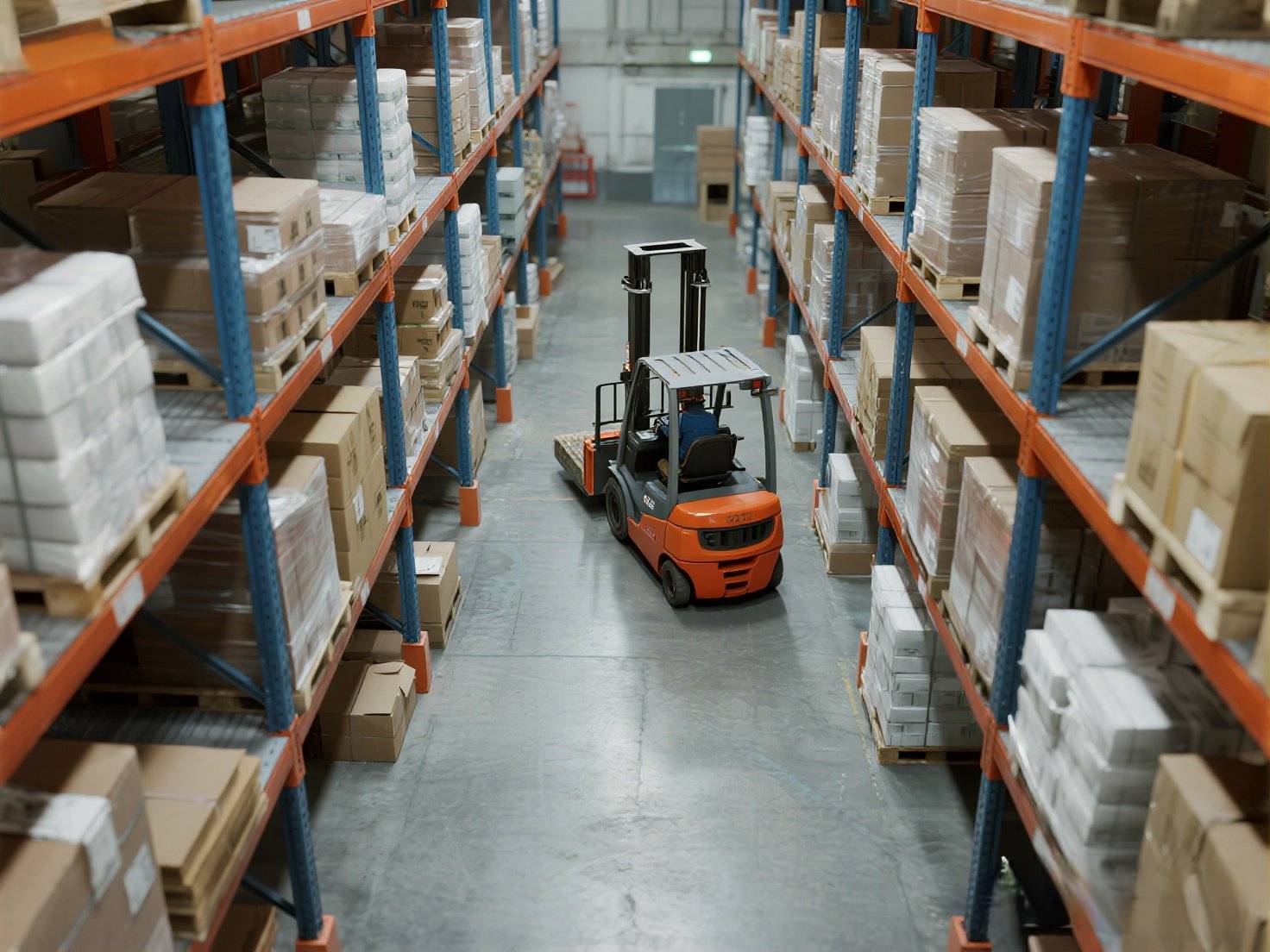 仓库叉车作业监控画面