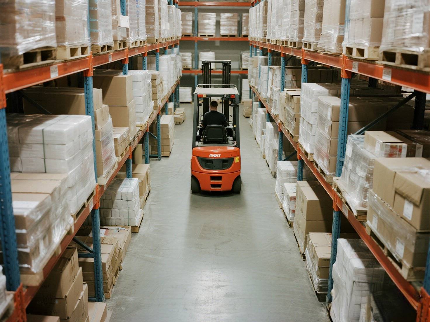 仓库叉车作业监控画面