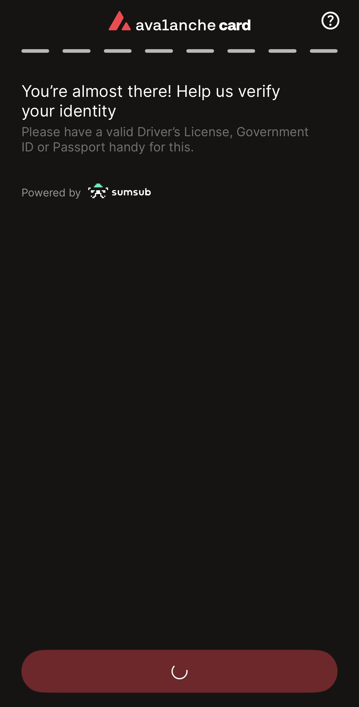 Avalanche雪崩卡验证一直卡在最后一步转圈，什么情况