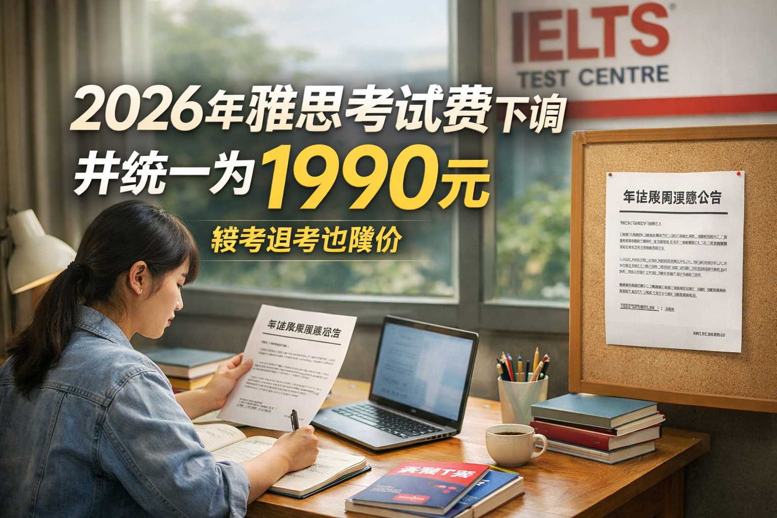 2026年雅思考试费用下降