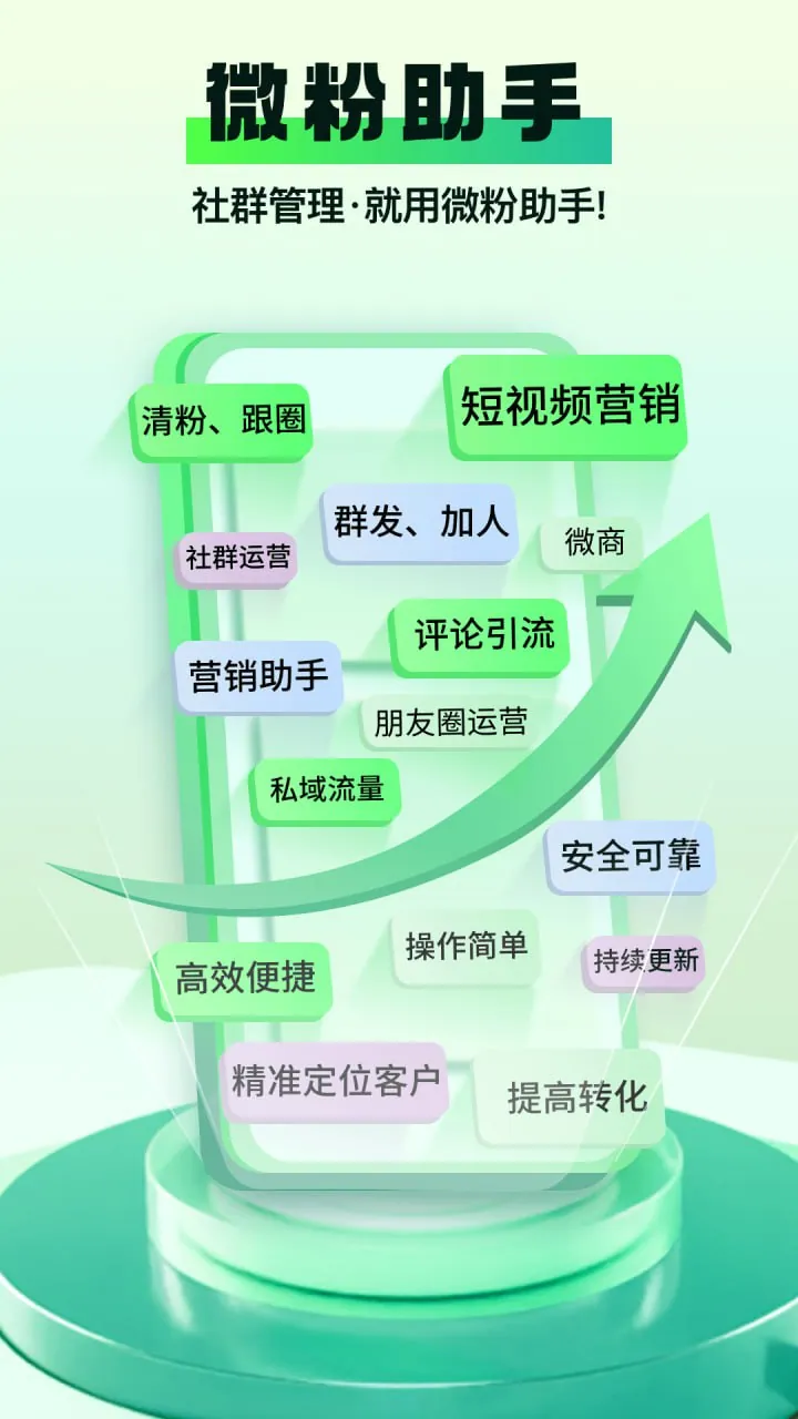 微粉助手v2.1.2会员版主界面，展示其强大的批量操作和数据统计功能