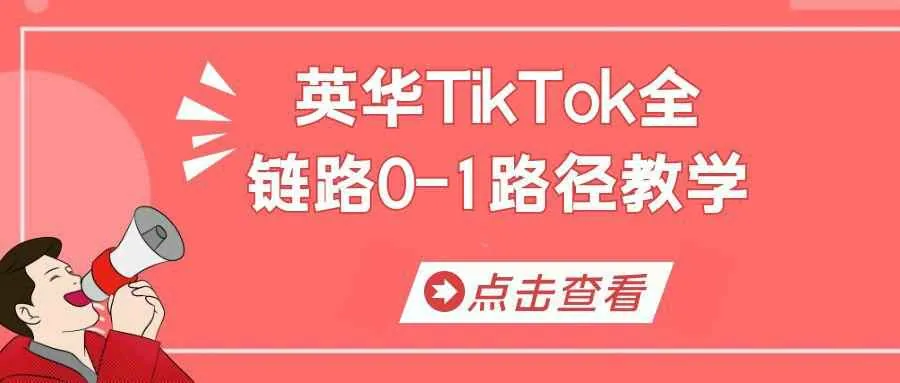 TikTok全链路0-1实战教学：从起号到变现全攻略