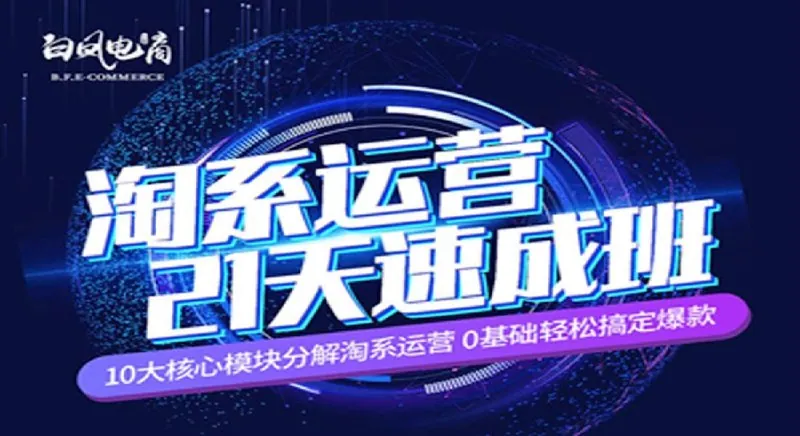 白凤电商淘宝运营21天速成班课程封面展示