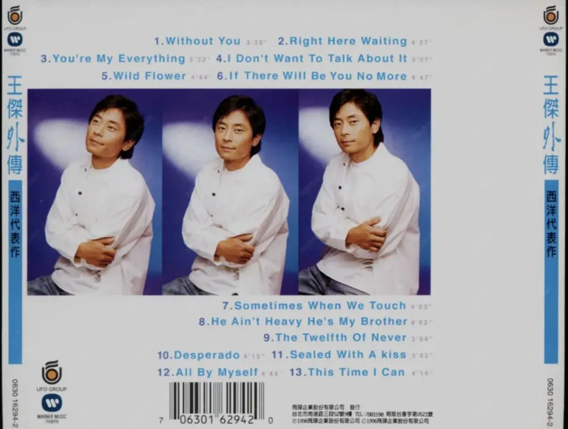 王杰外传西洋代表作1996 FLAC下载:13首经典英文歌一次听个够