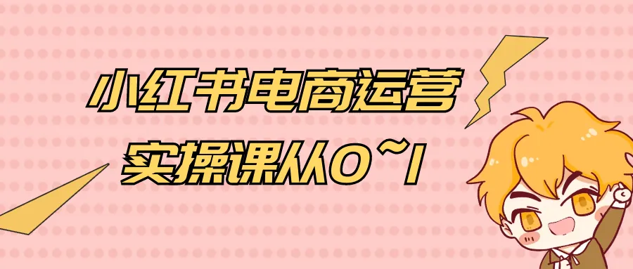 小红书电商从0到1实战课：30天玩转品牌变现