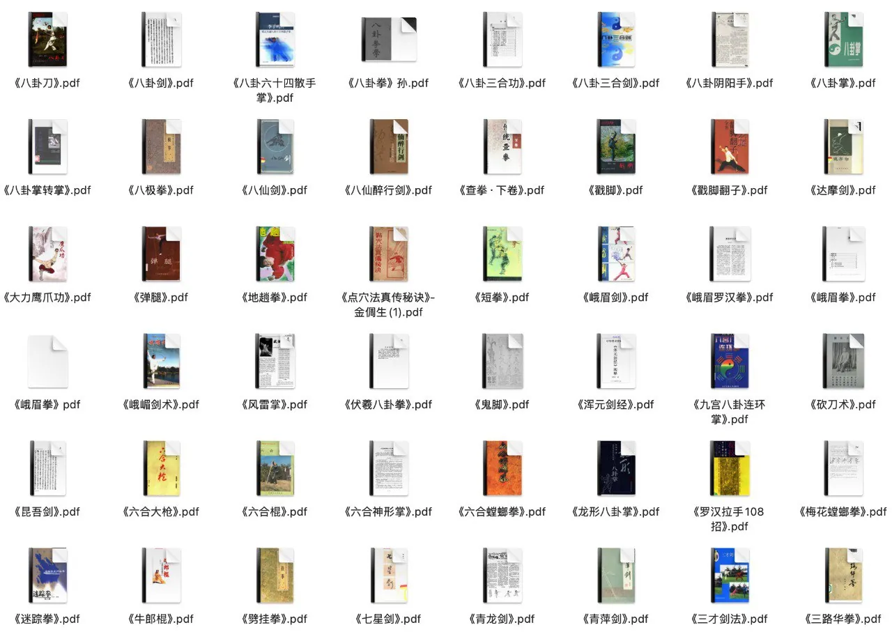 各派中华武术秘籍练法大合集